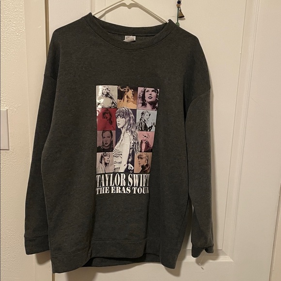Taylor Swift Tops - Taylor Swift Gray The Eras Tour Sweatshirt